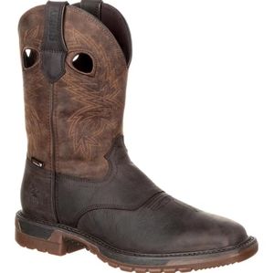 Rocky Mens Dark Brown Crazy Horse Waterproof Work Boots Size: 10.5 Medium